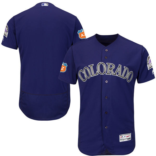 2017 MLB Colorado Rockies Blank Purple Jerseys->->MLB Jersey